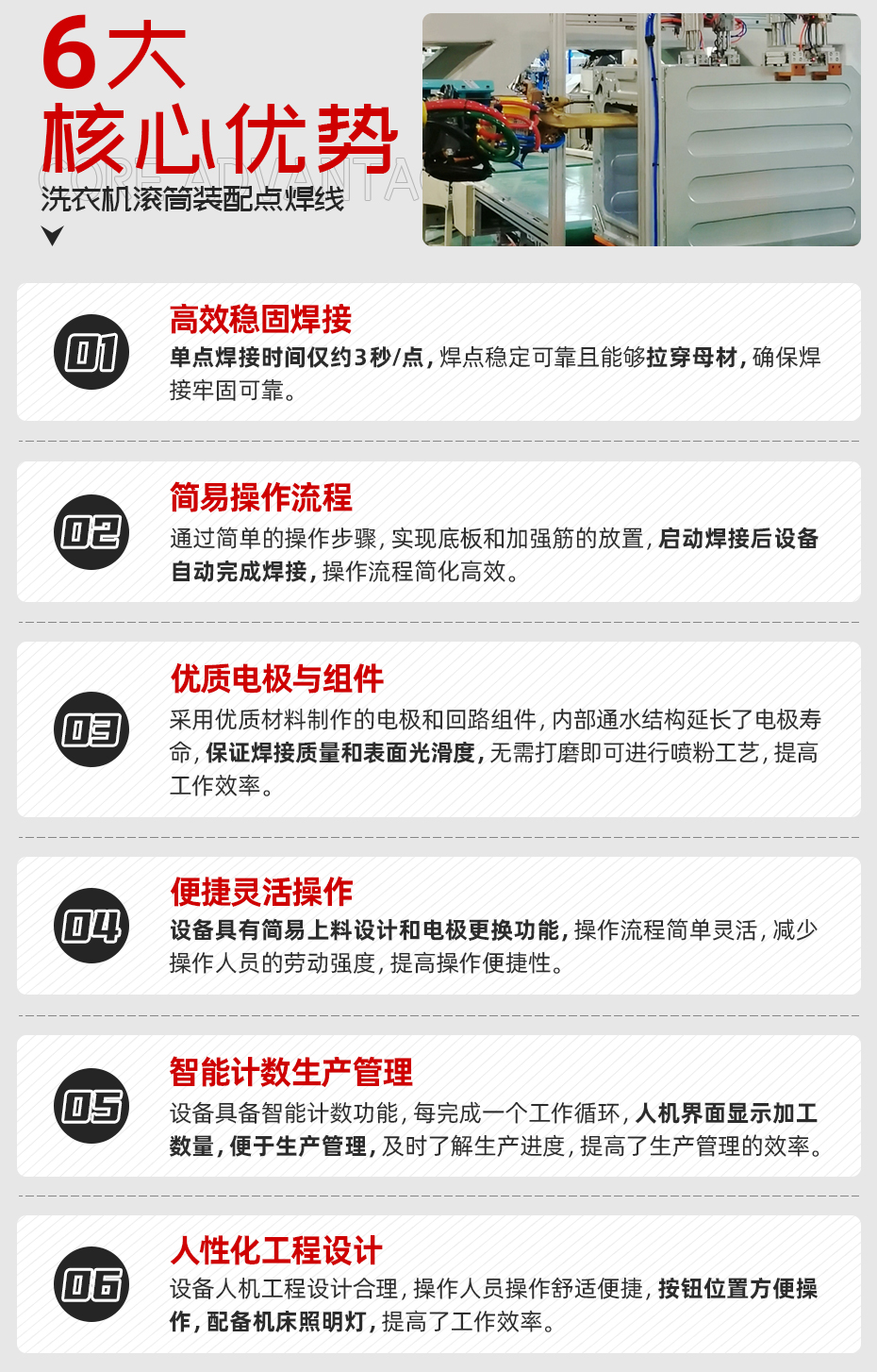 洗衣機滾筒裝配點焊線核心優(yōu)勢