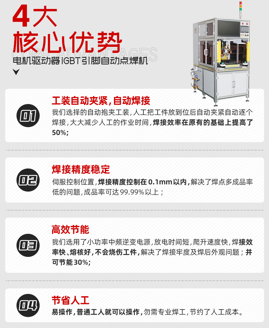 電機驅動器IGBT引腳自動點焊機核心優(yōu)勢